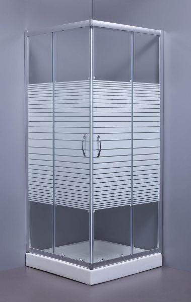 ASCOT - ΚΑΜΠΙΝΑ 4/ΓΩΝΗ - ΓΥΑΛΙ ΜΕ ΓΡΑΜΜΕΣ 90*90 ΣΧΕΤΗ ΧΡΩΜΕ