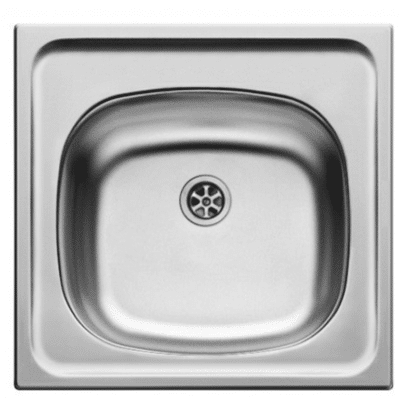 Pyramis Maidtec Inset 1B Ένθετος Νεροχύτης Inox Σατινέ Μ44xΠ44cm Ασημί