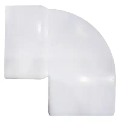 Καμπύλη PVC Λευκή 6x10/ 90º Πλάγια