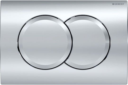 Geberit Πλακέτα Διπλής Λειτουργίας DELTA D01 Χρωμέ Γυαλιστερή